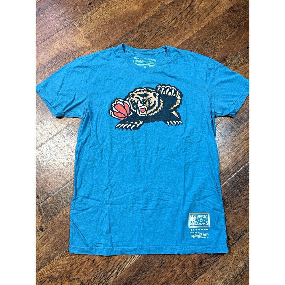Mitchell & Ness Hardwood Classics Memphis Grizzlies Teal Blue T-Shirt Size M